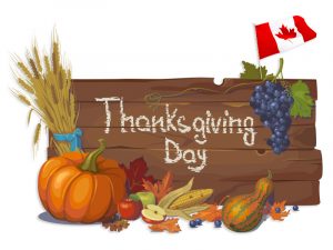 Thanksgiving Day Holiday October 8, 2018